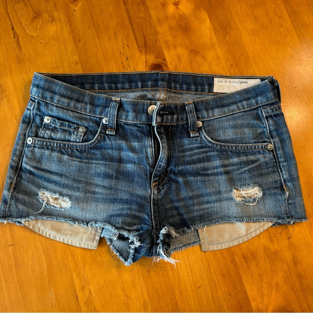 Rag & Bone Distressed Cut-off Denim Shorts